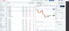 IG forex platform user interface