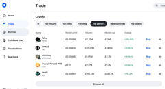 coinbase top gainers cryptocurrency