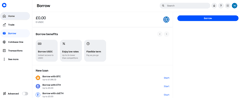 Coinbase crypto platform borrowing feature