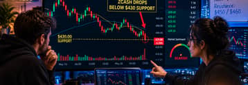 Zcash dips below $430 as geopolitical tensions resurface