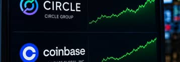 Acciones de Coinbase y Circle suben tras perspectivas alcistas ligadas a Bitcoin
