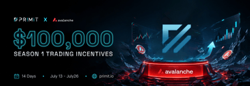 Primit officially deploys on Avalanche, launching Season 1 trading incentive program