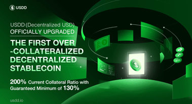 TRON's stablecoin USDD employs an overcollateralised mechanism to maintain the USD price peg