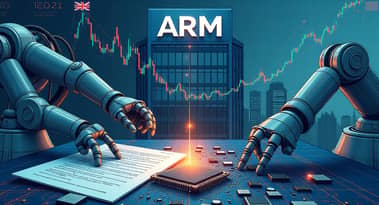 ARM Holdings plunge 12% after modest outlook and shift to chip development