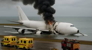 Two killed as Emirates cargo plane plunges into the sea in Hong Kong