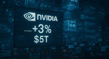 يرتفع سهم Nvidia نحو تقييم 5 تريليون دولار مع استمرار الرياح الخلفية الذكاء الاصطناعي