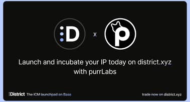 purrLabs, Inc. announces strategic partnership with district to build the future of IP capital markets on coinbase’s base network