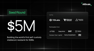 AllScale raises $5M seed led by YZi Labs to build world's first self-custody stablecoin neobank