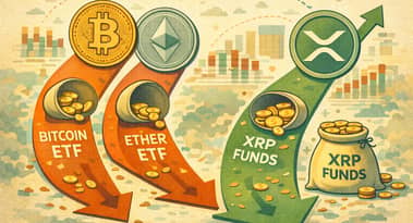 Bitcoin, Ether ETF outflows persist into year-end as XRP funds defy broader trend