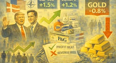 Evening digest: P&G misses revenue, gold slips, US spending stays resilient