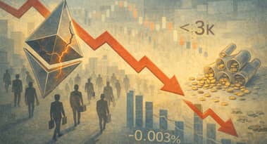 Ethereum price drops below $3,000 as funding rates turn negative