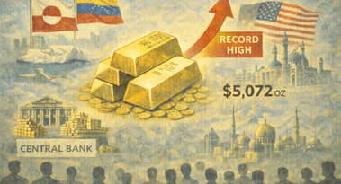 تجاوز سعر الذهب 5,000 دولار للأونصة، ويستمر في الارتفاع بسبب المخاطر الجيوسياسية والطلب