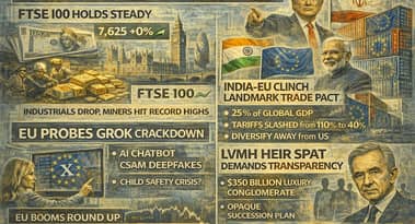 Europe bulletin: FTSE flat as miners rally, India-EU trade deal, LVMH succession pressure