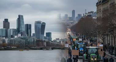 Europe bulletin: FTSE slips on oil, Paris farmers protest, UK wages cool