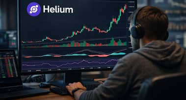 Helium coin spikes above key averages, but RSI signals caution