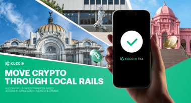 KuCoin Pay amplía pagos con cripto en Bangladés, México y Zambia