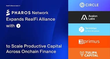 Pharos expands RealFi Alliance as Circle, Avalon, TermMax Primus, Tulipa Capital