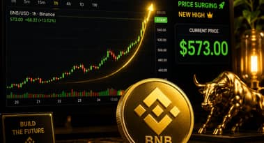 Can BNB break $590 as new AI-focused Layer-1 hype builds fast?