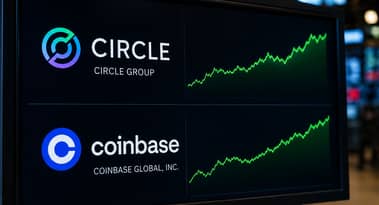 Coinbase, Circle stocks climb as analysts see Bitcoin-linked upside