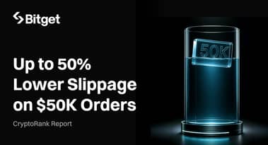 CryptoRank study finds Bitget rTokens saw up to 58% lower slippage on $50K orders