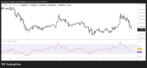 BONK/USD 4H Chart