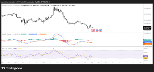 BONK/USD 4H Chart