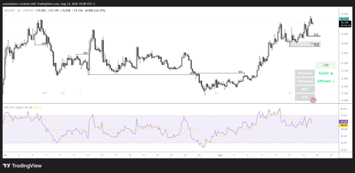 BSV/USD 4H Chart