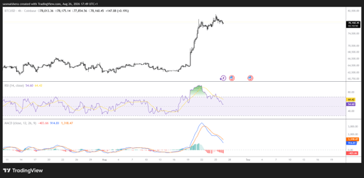 BTC/USD 4-timers diagram