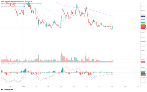 ALGO/USDT 1-day price chart. Source: TradingView.