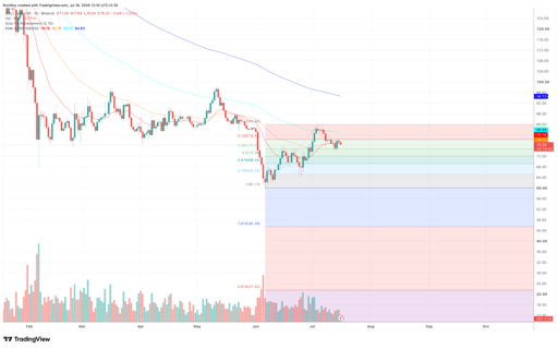 Gráfico de precios SOL/USDT 1 día. Fuente: TradingView.