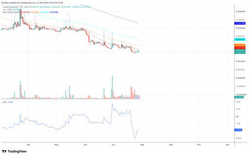 CSPR/USDT 1-day price chart. Source: TradingView.